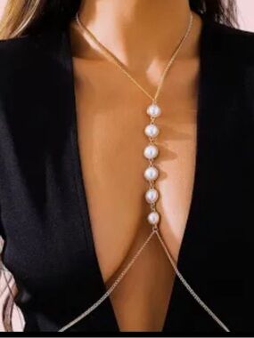 Sexy Gold Unisex Chest Body Chain Jewelry